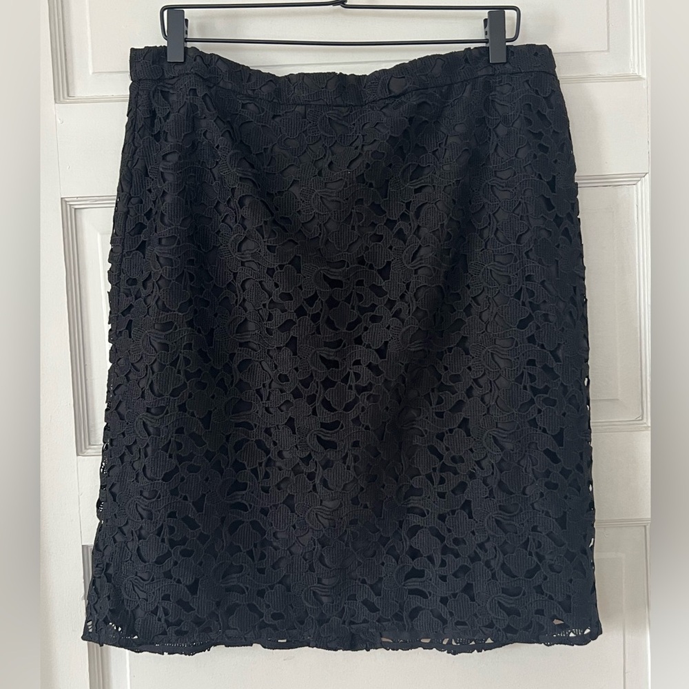 J. Crew |  Layered Floral Doily Pencil Skirt